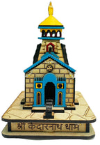 kedarnath Temple in Wood 3D Colour with Full Led Lights Setup - (14x13x8) CM - Maclarg India