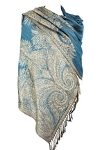 Achillea Luxurious Double Layered Jacquard Big Paisley Pashmina Shawl Wrap Scarf