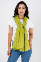 AQVA Printed Cotton Scarf for Women Stylish (Ansh Parrot) | Head and Face Cover Scarf for Girls with 100% Cotton | Soft & Lightweight Scarves/Stoles for all Weather (72 x 43 in)