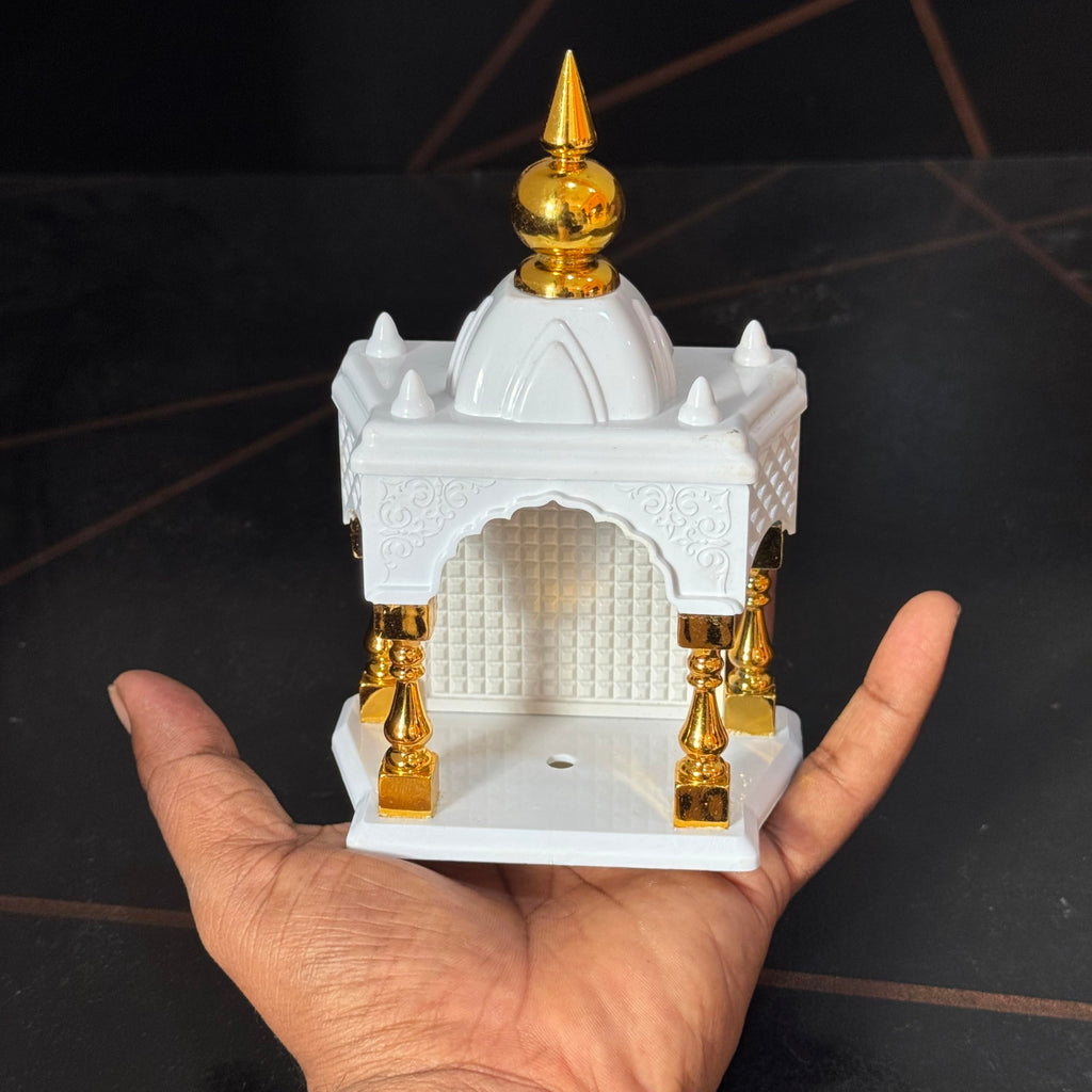 SAICHHA GIFTS Temple for car Dashboard Stand 6 inches (White)