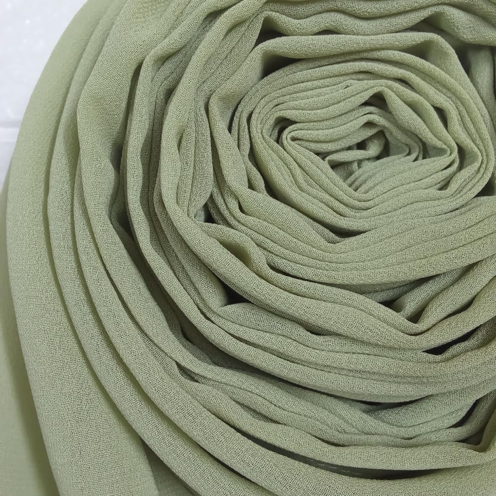 Trending Combo of 2 Muslim Women Malaysian Soft Plain Chiffon Georgette Fancy Hijab/Scarves/Shawl/Stoles/Duppatta/Solid head Wrap College Girls Abaya Scarf Collection (Navy Blue, Pista Green)