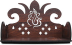 GOJEEVA KRAFT Engineered Wood Hand Crafted Carved Pattern Home Temple for Idols Temple for Home and Office I Ganesh Ji Pattern | Set Top Box Stand I Wooden Mandir (Pack of 1) (Medium)
