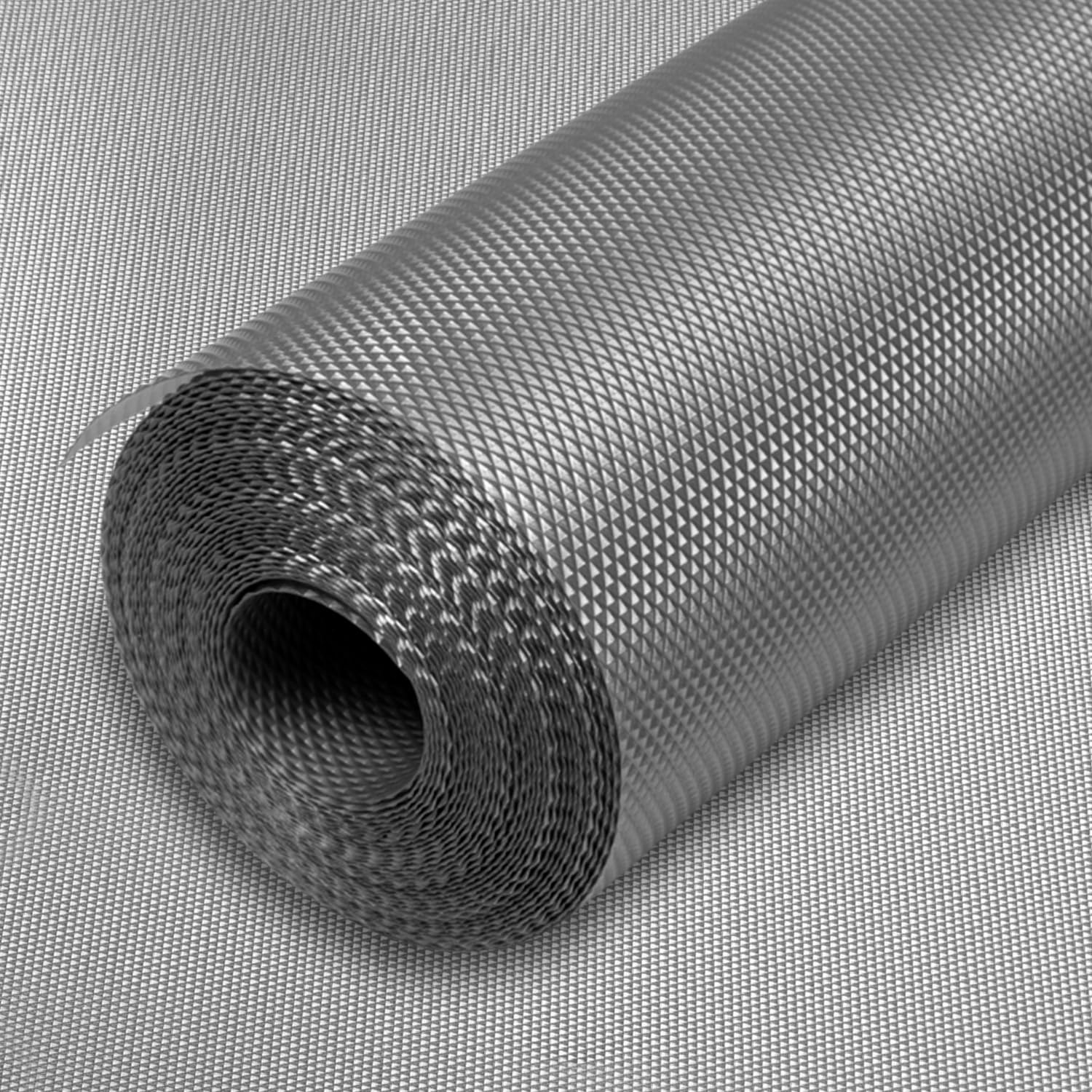 Homestrap Washable Anti-Slip Shelf Liner (45cm X 5m)| Multipurpose Kitchen Drawer Mat for Fridge, Table, Cupboards, and Shelves | Waterproof and Easy to Clean in Grey Kafalo
