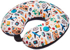 kossto Memory Foam Travel Pillow for Neck Pain Relief, Includes Eye Mask & Noise Isolating Ear Plugs, Portable Combo for Men & Women, Ideal for Long Flights & Road Trips | Velvet Black