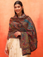 Pashmoda Women Zarveen Zari Kaani Fine Wool Shawl (Size: 40x80in, 101x203cm) ZSS07