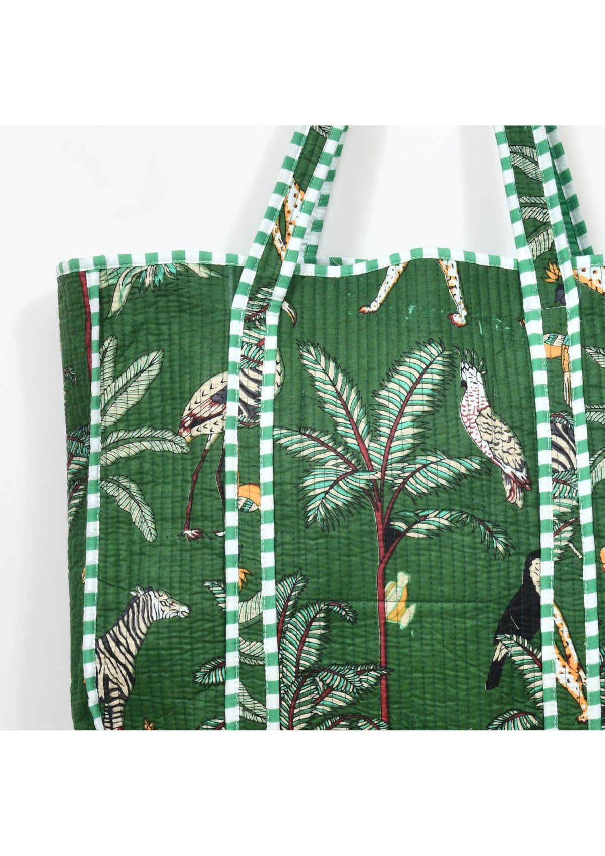 Yda fashion Quilted Cotton Tote Bag – Reusable Large Shopping Bag for Women & Men, Lightweight Eco-Friendly Grocery Tote with Printed Design, Shoulder Bag for Travel, Beach & Daily Use