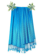 Chandwasia Viscose Scarf, Scarves, Stole & Shawl Batik Design For Men & Women For Summer & Winters, (Unisex), Blue