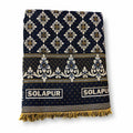 Texstyle Cotton Solapur Chaddar 1Kg (60x90 Inch) | Super Soft, Printed Single Layer, Dohar Blanket for Single Bed | Lightweight & Breathable, AC Comforter for Summer & Winter (Navy) Kafalo