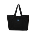 AQVA Cotton Canvas Tote Bag for Women & Girls | Shoulder Bag with Magnetic Button Closure & Solid Colour | Multipurpose Shopping, Travel, Beach, Office Bag | Good Gift Choice for Women (Black)