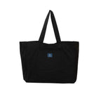AQVA Cotton Canvas Tote Bag for Women & Girls | Shoulder Bag with Magnetic Button Closure & Solid Colour | Multipurpose Shopping, Travel, Beach, Office Bag | Good Gift Choice for Women (Black)