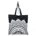 Ravaiyaa - Attitude is everything Cotton Shopping Bag Purse Bags Women Tote Shoulder Handbag (Black Ombre Bag)