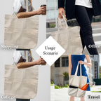 PRINT GALLI 100% Organic Cotton Canvas Tote Bag with Dual Front Pockets | Eco-Friendly, Off-White & Spacious Design | Ideal for Shopping, Travel, and Daily Use | Holds Up to 15 Kg