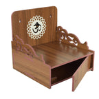 Comert Enterprise Handmade Beautiful Wooden Temple/ Home Temple/Puja Mandir/Wall Hanging and Table Top Home Mandir Temple /Home Art & Craft Engineered Wood Home Wall Temple (Brown)