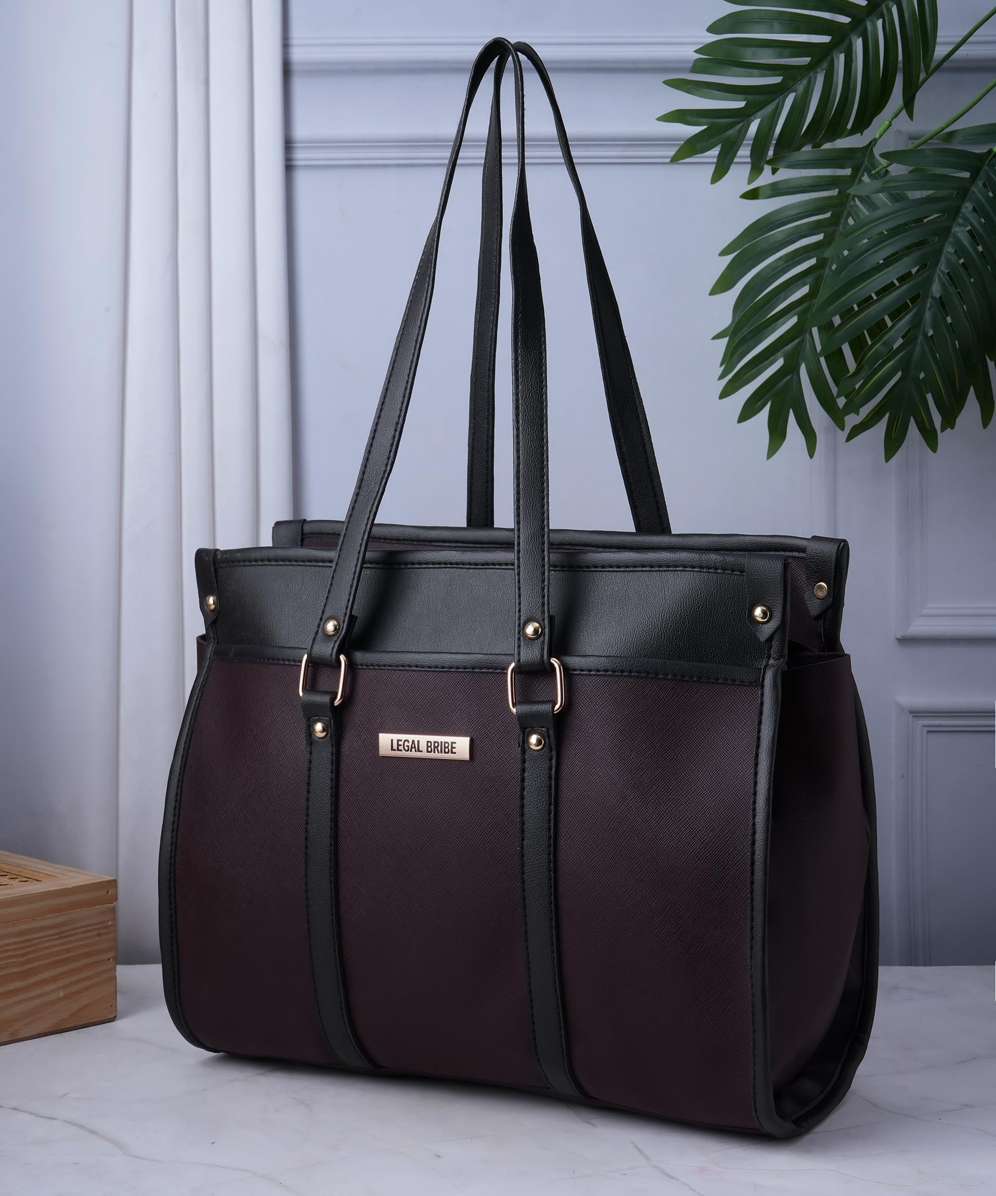 LEGAL BRIBE Stunning Tote Bag (Dark Brown)
