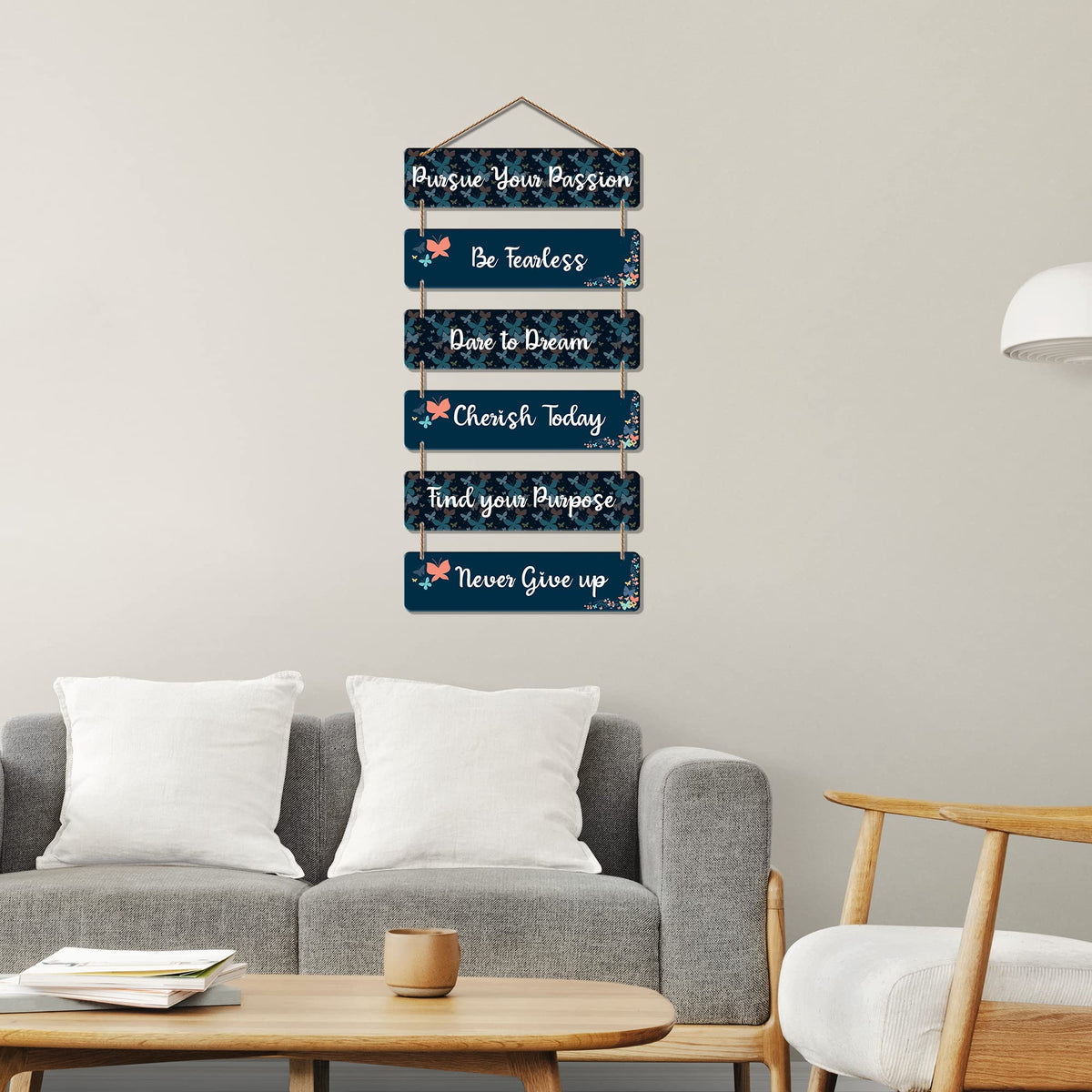 Artvibes Pursue Your Passion Motivational Quote Wooden Wall Hanger | Quotes Decor Item | Motivational Wall Decor | Wall Poster | Graphic Art | Gift Items | Office Wall Decoration Items (WH_3246N)