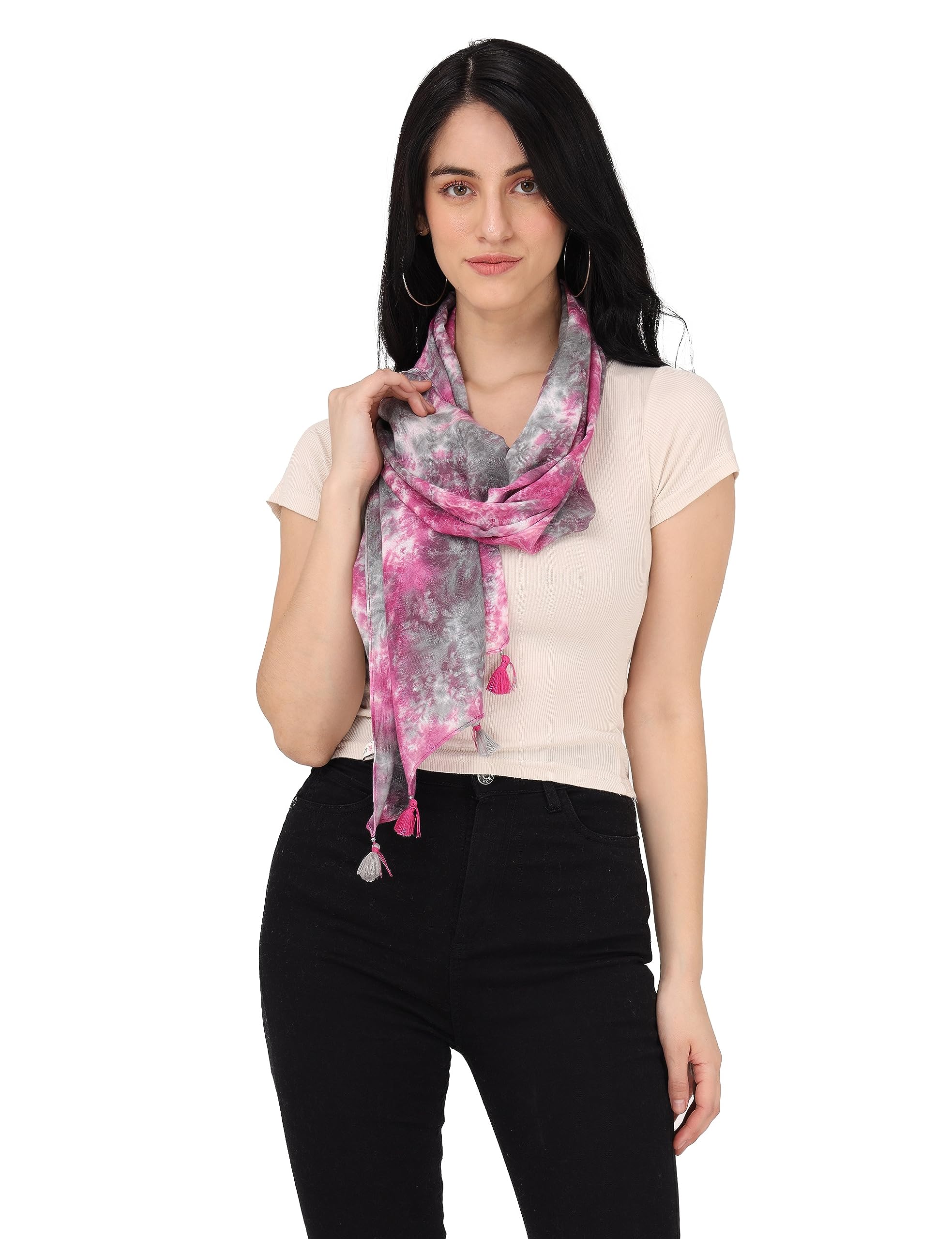 PALATT Cotton Scarf for Women | Lightweight Summer Stole for Women | Soft Breathable Ladies Scarf | Size 70 x 180 cm