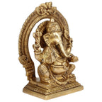 SVARUP Brass Ganesh Lord Ganesha Mangalkari Murti for Home, Living Room, Office Decor Showpiece Decoration,Diwali Gift 8.25 Inch