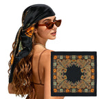 Chrbdonica 90x90cm Bandana For Women, Hair Scarf,Head Scarf For Women, Silk Scarf For Women, Satin Scarf, Bandana Scarf, Stylish Fashion Accessory for Office Wear, Travel Styling, Ethnic Occasions
