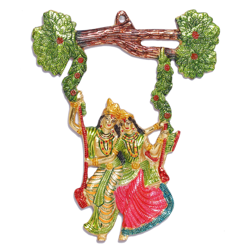 Prince Home Decor & Gifts Metal Religious Wall Hanging, Multicolour, 32 x 15 x 1.5 cm