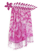 Chandwasia Rayon Shades Shibori Pattern Scarf Stole & Shawl | Viscose Fabric Unisex Accessory for Men and Women | Summer and Winter Wear