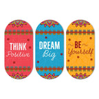 Artvibes Positive Quote Decorative Wall Hanging Ornaments | Quotes Decor Item | Wall Accent | Office Decor | Inspirational Quotes Wall Art | Mdf Wall Decoration | Gift Items (WH_9003N), Set of 3