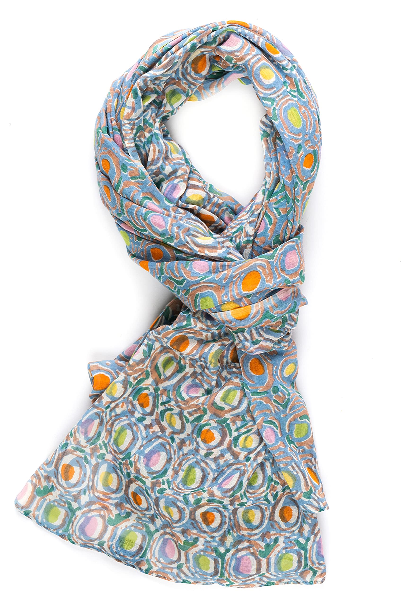AQVA Printed Cotton Scarf for Women Stylish (Malti) | Head and Face Cover Scarf for Girls with 100% Cotton | Soft & Lightweight Scarves/Stoles for all Weather (72 x 43 in)