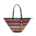HIE Serena Tote – Handwoven Raffia Bag with Vegan Leather Trims, Metal Zip Closure, Inner Lining & Tassel | Stylish Travel Tote for Women & Girls.