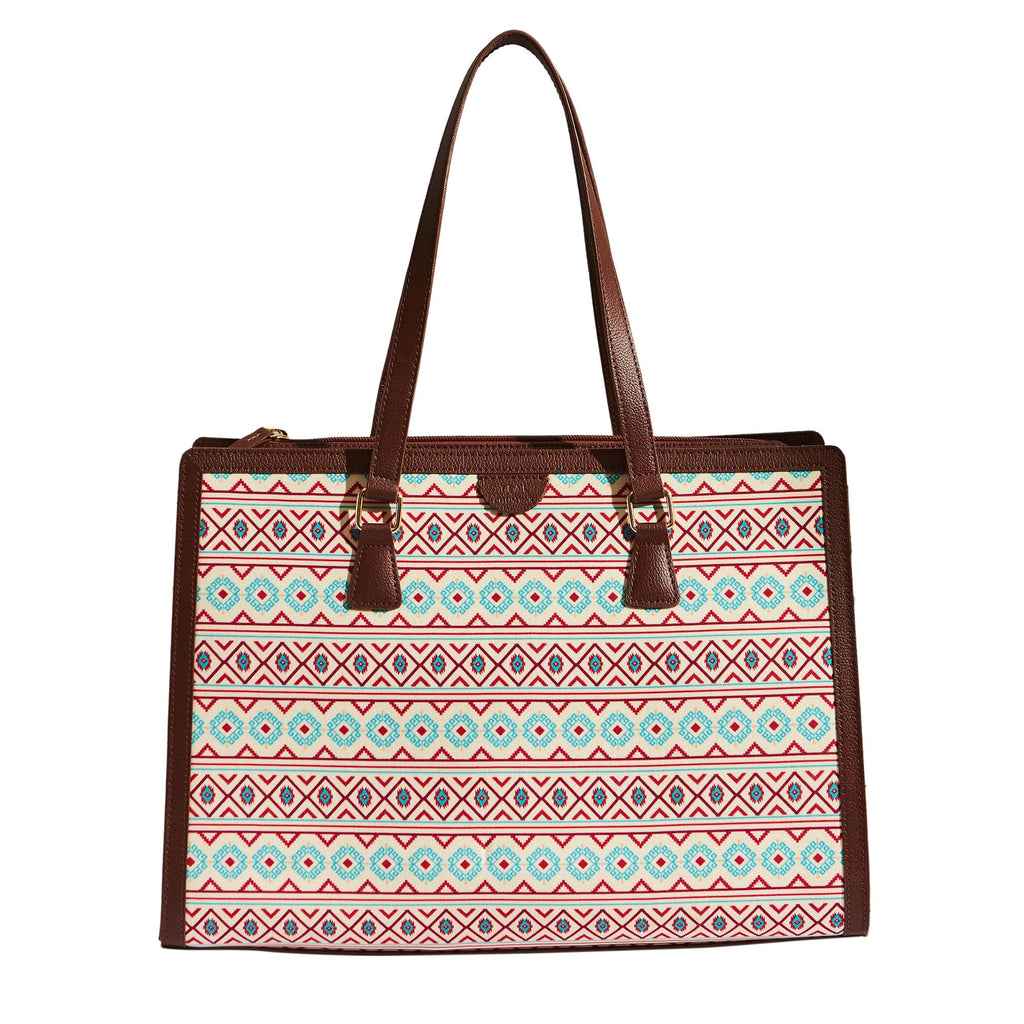 TEAL BY CHUMBAK Office Tote Bag for Women | Stylish Shoulder Bags for College | Professional Canvas Tote Bag | Laptop-Friendly College Bag