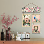 Artvibes Artistic Elephant Peacock & Tomb Pichwai Art Wooden Wall Hanger for Home Decor | Living Room | Office | Wall Art Painting For Hall | Graphic Artwork | Wall Poster | Unique Gift (WH_6536N)