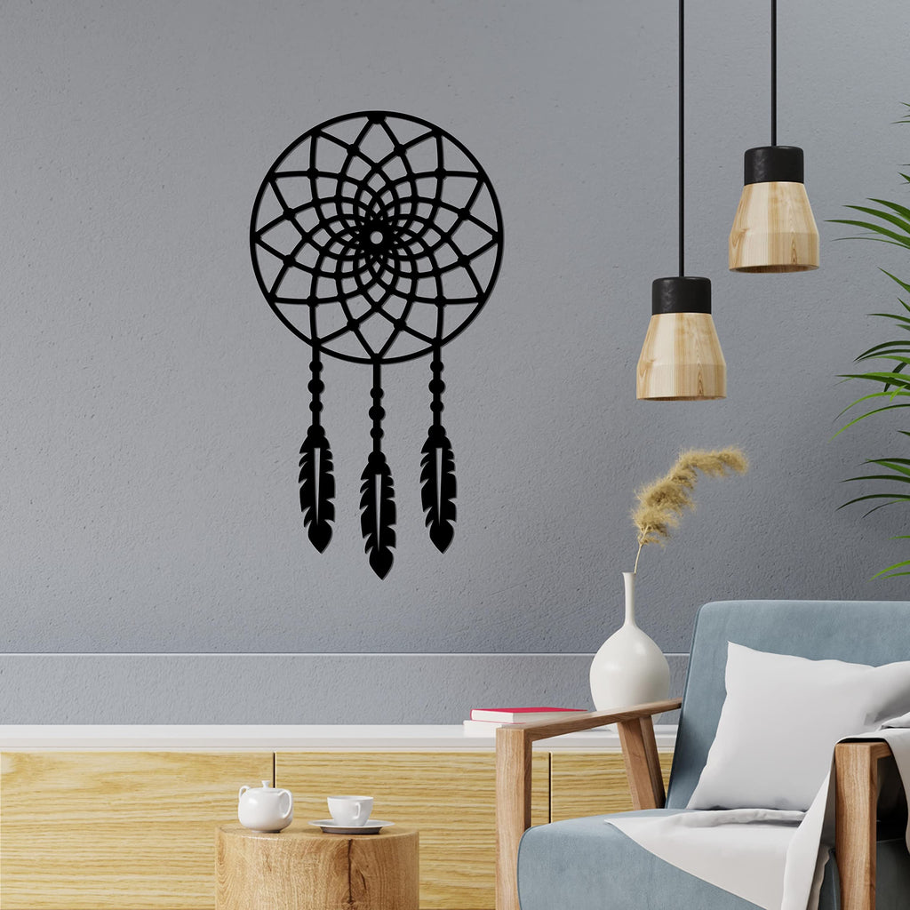 VIBECRAFTS Amazing Dream Catcher MDF Wooden Wall Hanger for Home Decor|Office|Gift (WHVC1Pcs1_50006)