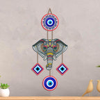 Artvibes Mandala Elephant Evil Eye Wall Hanging for Home Entrance | Nazar Battu MDF Wall Decor | Vastu Inspired Decorative Art for Living Room | Office & Main Door | Housewarming Gift (WH_8551N)