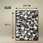 FAHABO Scarf for Women Stylish Print Viscose Cotton | Hijab Scarf | Stole | Soft, Lightweight, and Latest Scarves | 71 x 33 Inches (Blossom Black)