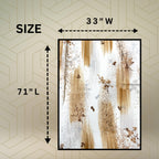 FAHABO Scarf Woman Floral Print Premium Mal Mal Textured Cotton Scarves with Tassels | Hijab Scarf | Headscarf | Neck Scarf | Stoles | Wraps | Size 71 L x 33 W (Elegance Mustard Yellow, Brown)