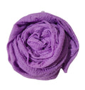 Iba & Isba Women's Plain Crinkled Scarves, Stoles, Hijab (76 x 36 inch) (Iris Purple)