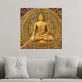 VIBECRAFTS 3 Pieces Spiritual Buddha Canvas Wall Painting Fitted With Wooden Frame For Home | Office | Living Room | Gifts (PTVC3Pcs1_9599)
