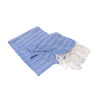 Baby Trapoz Mexican Rebozo Shawl, Ideal for Natural Birth, Doula Massage, 98.5, Royal Blue, Blue and White, One Size