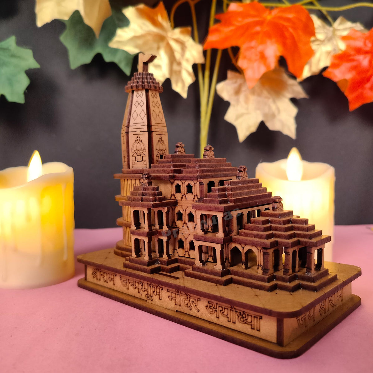 COTTONTEE Ram Darbar Led Frame | Gift Item | Ram Darbar Frame for Gift | Suitable to Store in Pooja Room,Office,Home ETC. (Ram Mandir Miniature)