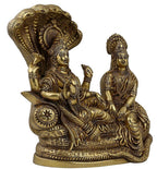 Artvarko Lakshmi Vishnu Brass Idol God Goddess Statues Religious Deity Laxmi Vishnu Resting On Sheshnaag