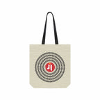 AKSHARYOGI Ganesh Mantra Calligraphy Canvas Tote Shoulder Bag | 100% Organic & Eco-Friendly Cotton Shopping/Grocery Bag | Sturdy Canvas Bag 15kgs Capacity | Reusable Tote Bag for Womens Girls in White