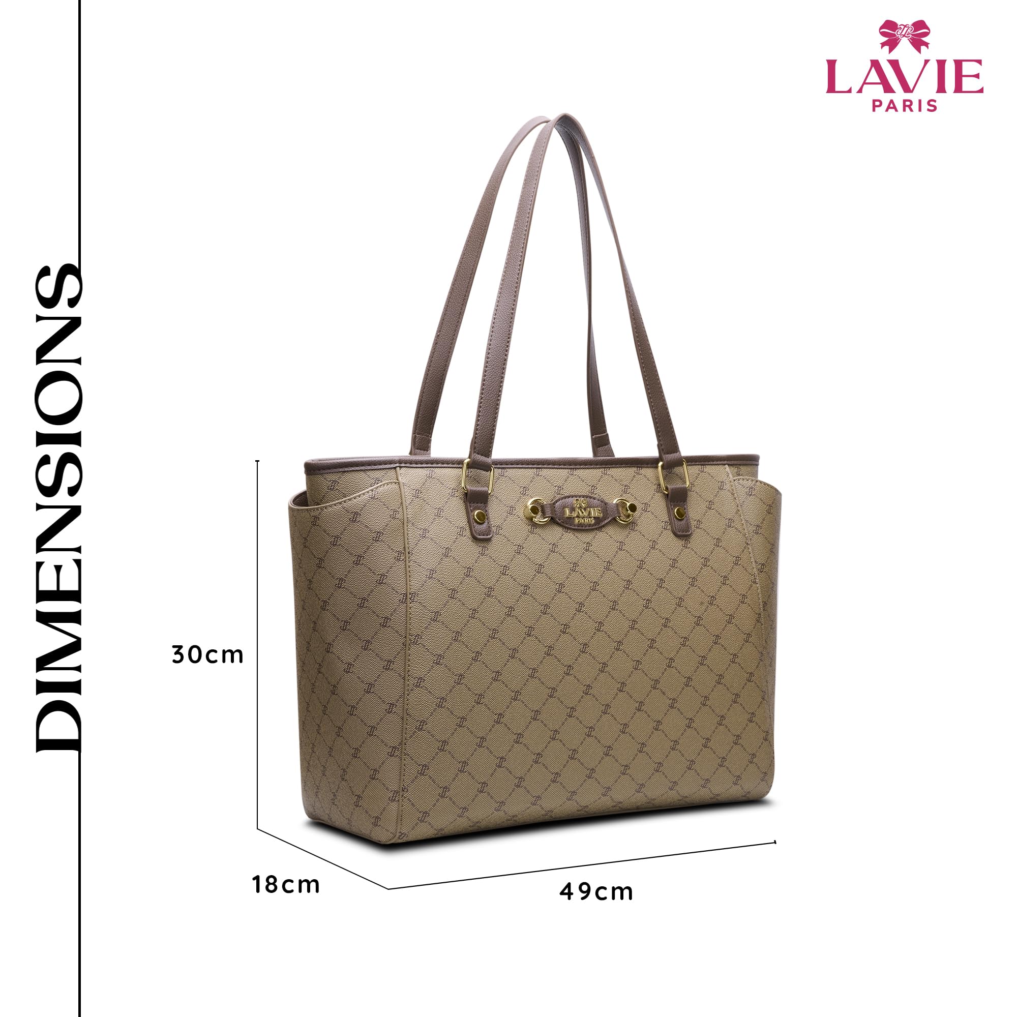 LAVIE PARIS Women's Adele 15 Inch Laptop Tote Handbag | Tote Bag for Work | Ladies Purse | Stylish Shoulder Bag | Gift for Women