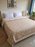 Mafatlal Sparsh Dohar Double Bed, 150 GSM Pure Cotton Malmal, Reversible AC Blanket Double, Soft & Breathable Lightweight Cotton Blanket, 210 x 240 cm, Kafalo