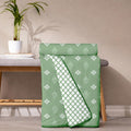 Danip 100% Cotton Reversible AC Dohar Blanket, Throw - Printed Soft, Skin-Friendly, Lightweight & Ideal for All-Weather - 3 Layered Double Bed Dohar for AC Rooms (86 x 94 Inches) - L Green & White Kafalo