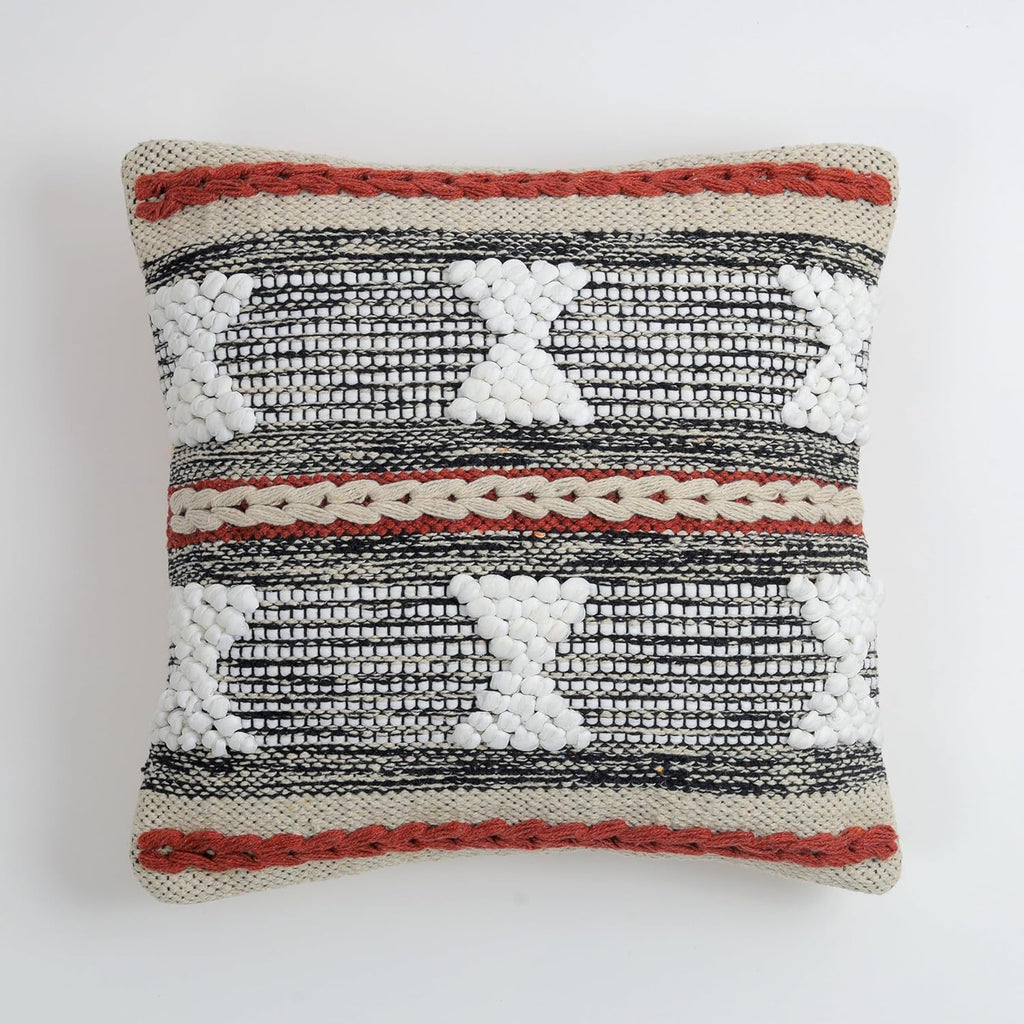 Furnistitchs Premium Decorative Throw Cushion Pillow Cover Boho Home Decor - Living Room Bedroom Couch Sofa Cushion Covers 16 inch x 16 inch (2, Rust Abstract)