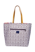 AQVA Printed Reversible Cotton Canvas Tote Bag for Women | Trendy Stylish Multipurpose Handbag with Zip Pockets | Shoulder Bag for Shopping, Grocery, Travel, Beach & Work | Waves