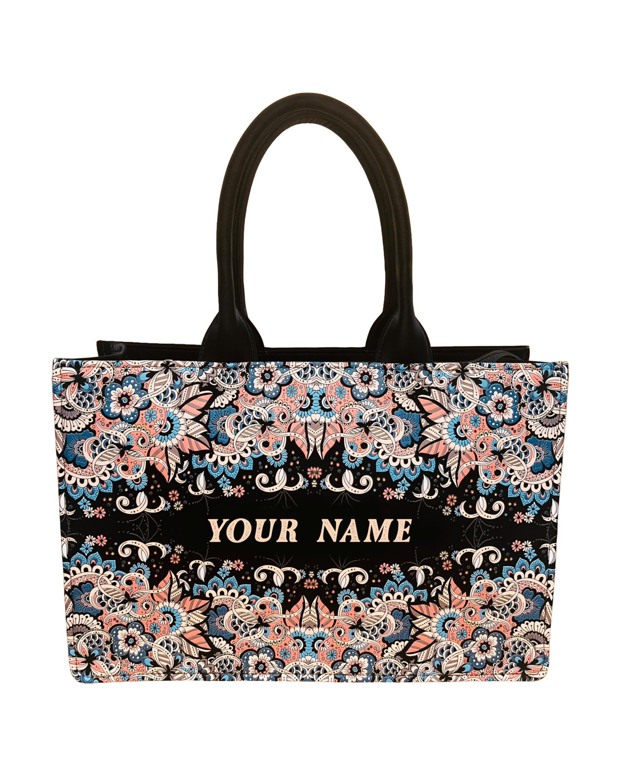 Customized Voguish Designer tote Bag for women's– Spacious, Stylish & Lightweight | Luxurious Tote bag for Office & Travel, Size - 17 x 12 x 5,Light Weight (600g), gift for her