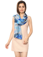 FabSeasons Women's Abstract Printed Scarf & Stole | Lightweight Rayon-Cotton Blend Shawl | Soft, Designer Neck Wrap Accessory for All Seasons