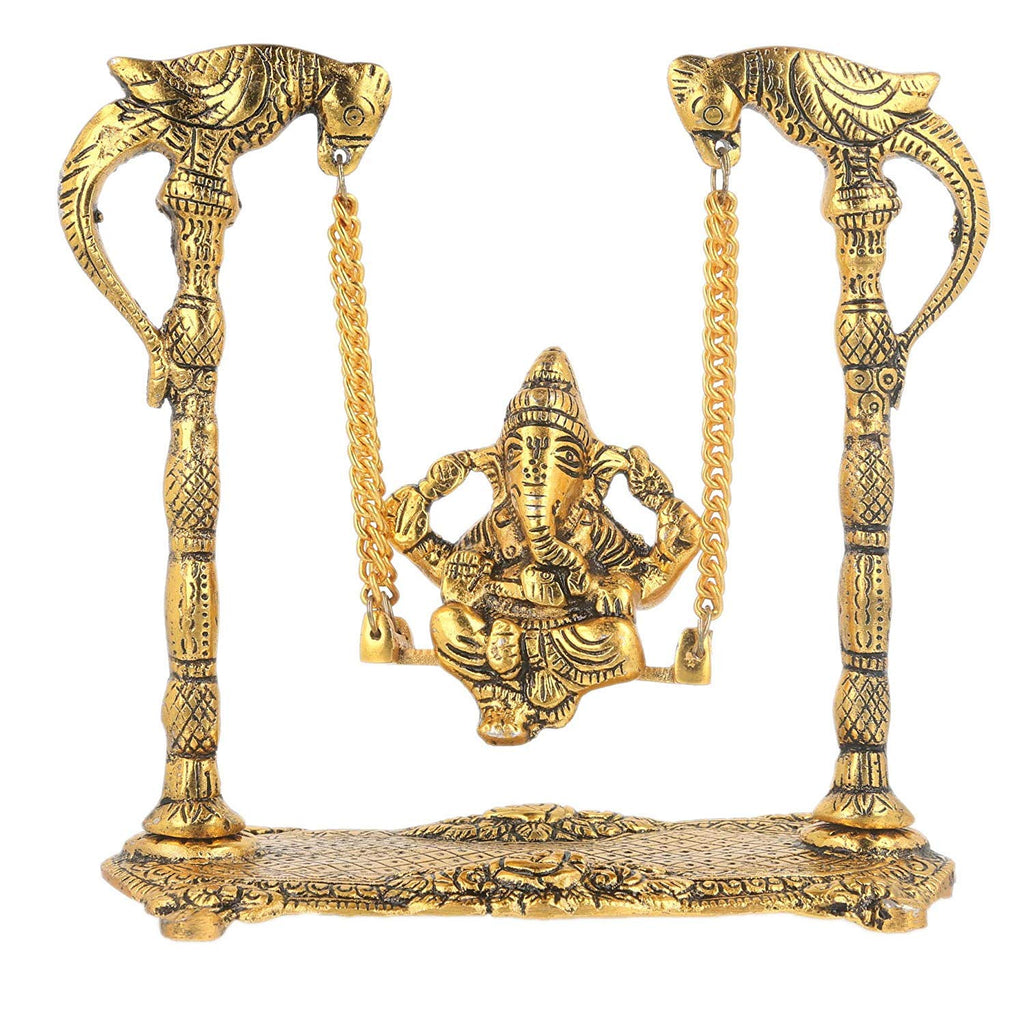 Prince Home Decor & Gifts Ganpati Jhoola Murti for Home Decor, Mother/Father's Day, Anniversary, Birthday (Multicolour, Standard).