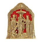 Prince Home Decor & Gifts Antique Metal Lord Ram Darbar with Hanuman Ji Home decor Idol (Regular, Gold)