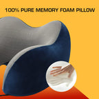 Billebon Premium Neck Pillow for Travelling Airplane Travel Pillow Comfortable Head Rest Neck Holder Pillow (Black with Eye Mask)