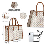 Lavie Mono LL Melissa Satchel Handbag For Women | Satchel Bag For Work | Ladies Purse | Stylish Shoulder Bag | Gift, Beige